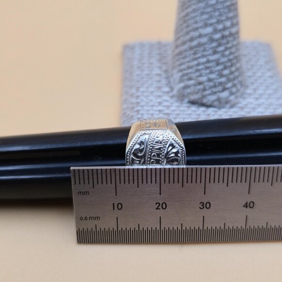 Size 8 Sterling Silver 1945 Philippines Quality Band Ring A5159 - Picture 7 of 8